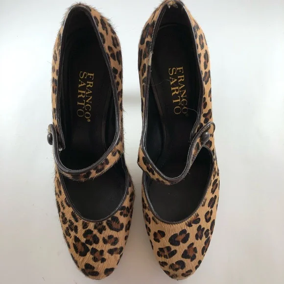 Franco Sarto Calf Hair heels Sz 5 1/2 - Picture 2 of 7